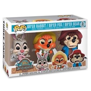 RARE Disney Parks Exclusive Splash Mountain 30th Anniversary Funko Pop Set
